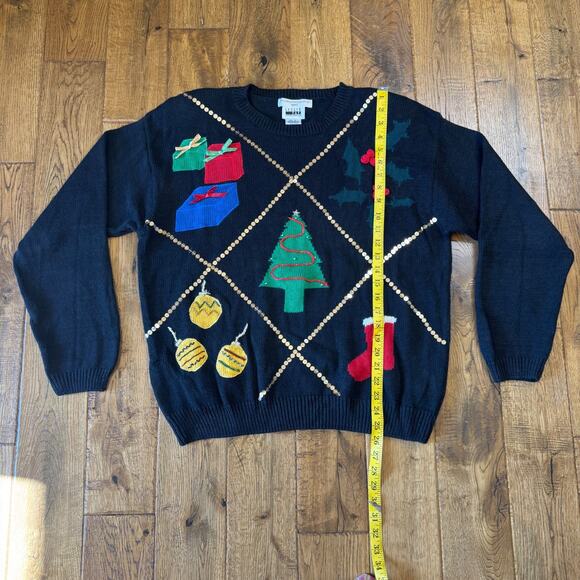 VTG Leslie Fay The Christmas Sampler 1994 Sweater Novelty Knit Womens Sz XL - Picture 3 of 7